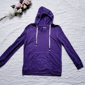 Silverwear Purple Hoodie with Metal Detail Medium
